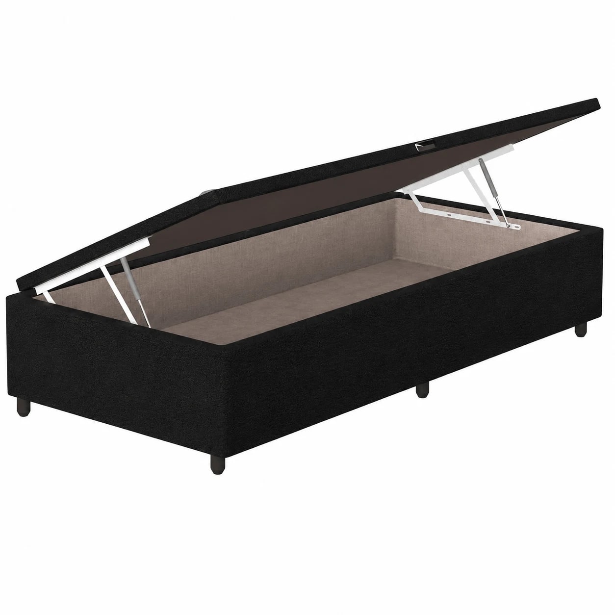 Base Box Baú Probel Standard Solteiro 79x198x34 cm Preto