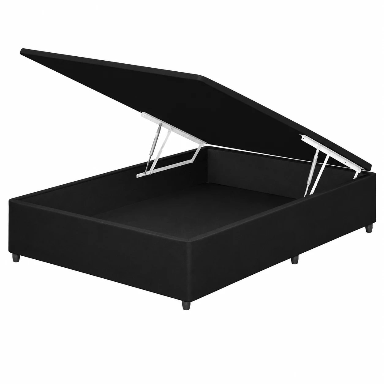 Base Box Baú Probel Standard Casal 138x188x34 cm Preto
