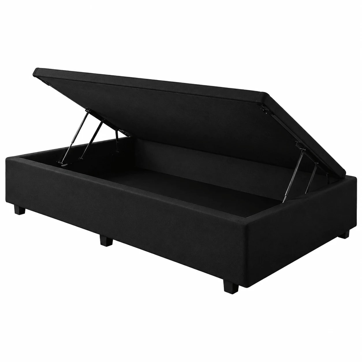 Base Box Baú Probel Standard Solteirão 96x203x34 cm Preto