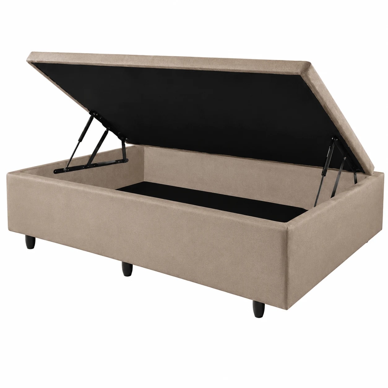 Base Box Baú Probel Standard Solteirão 96x203x34 cm Bege