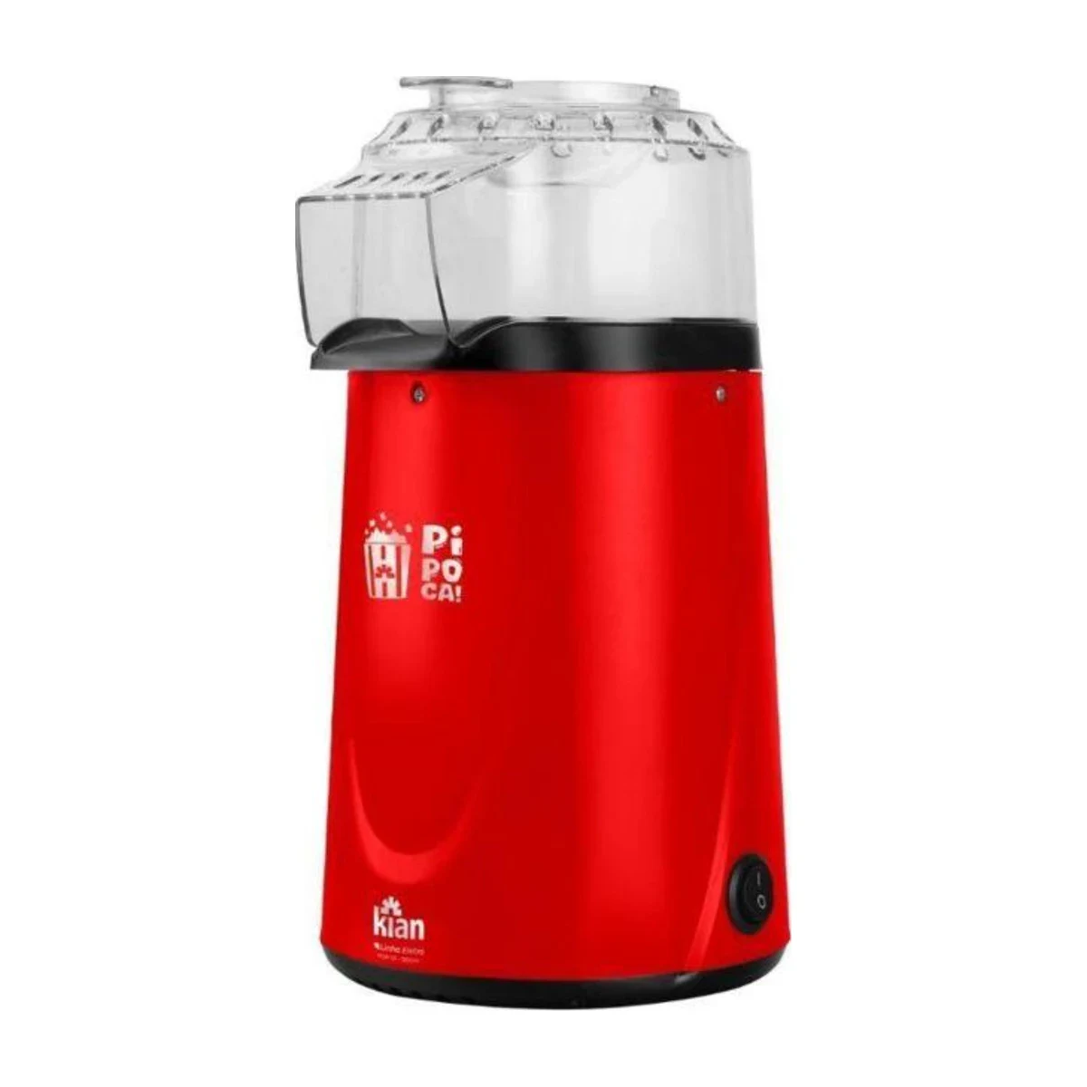 Pipoqueira Elétrica Kian POP-01 1200W Vermelha 220V, foto de catálogo em fundo branco
