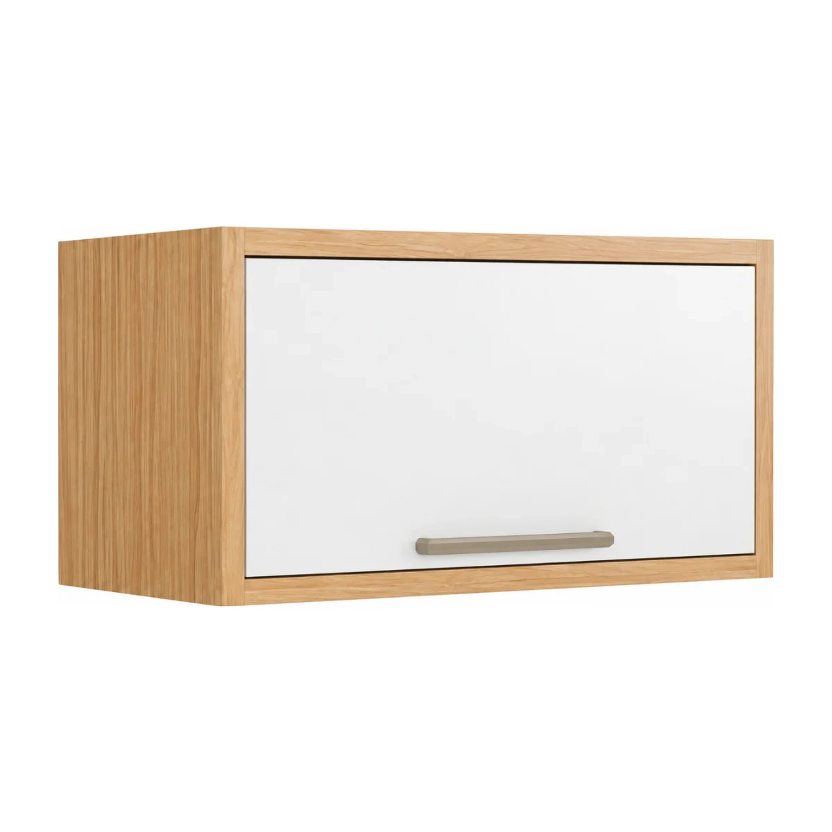 Armário aéreo de geladeira Ronipa Syrah 80 cm em sevilha e branco com porta basculante, foto de catálogo em fundo branco