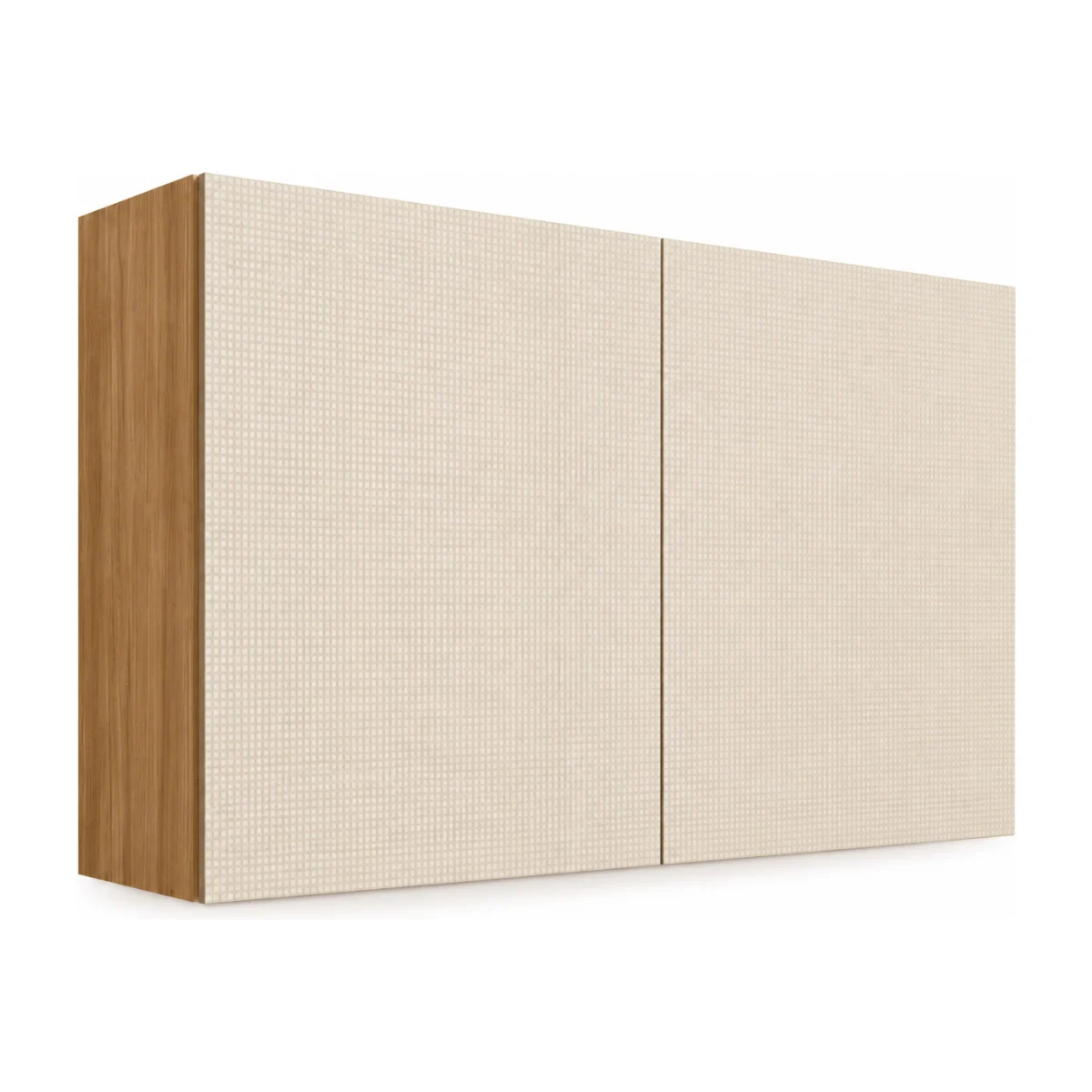 Armário aéreo Kits Paraná Art 120 cm com 2 portas em freijó e soft, foto de catálogo em fundo branco