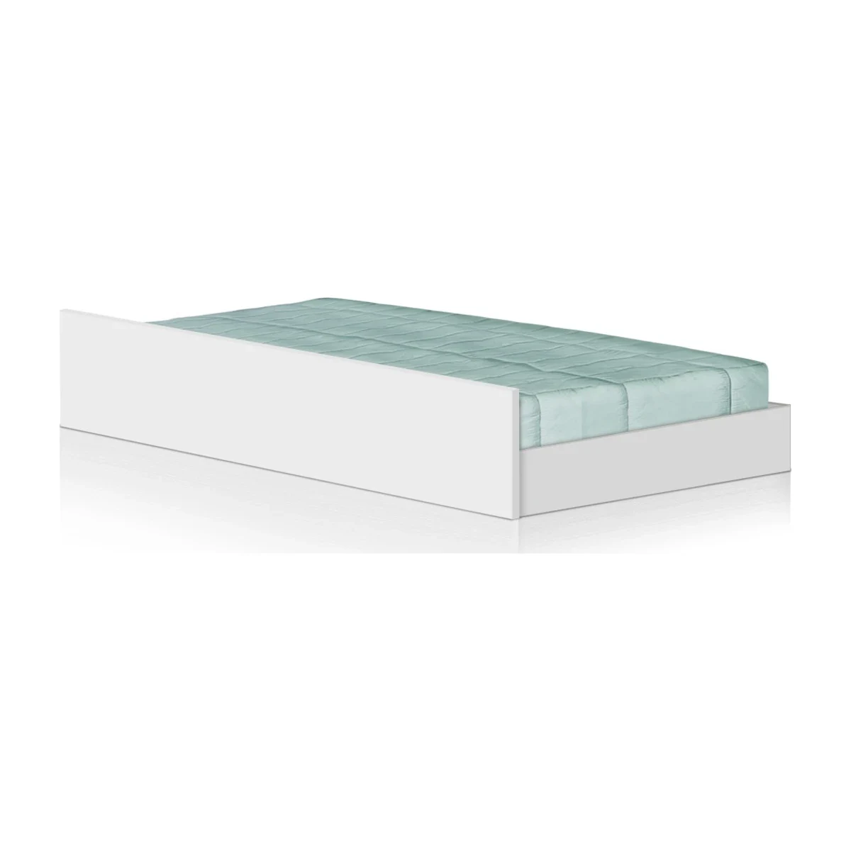 Cama Auxiliar J&A Móveis Eleganza Branca 90 x 188 cm, foto de catálogo em fundo branco