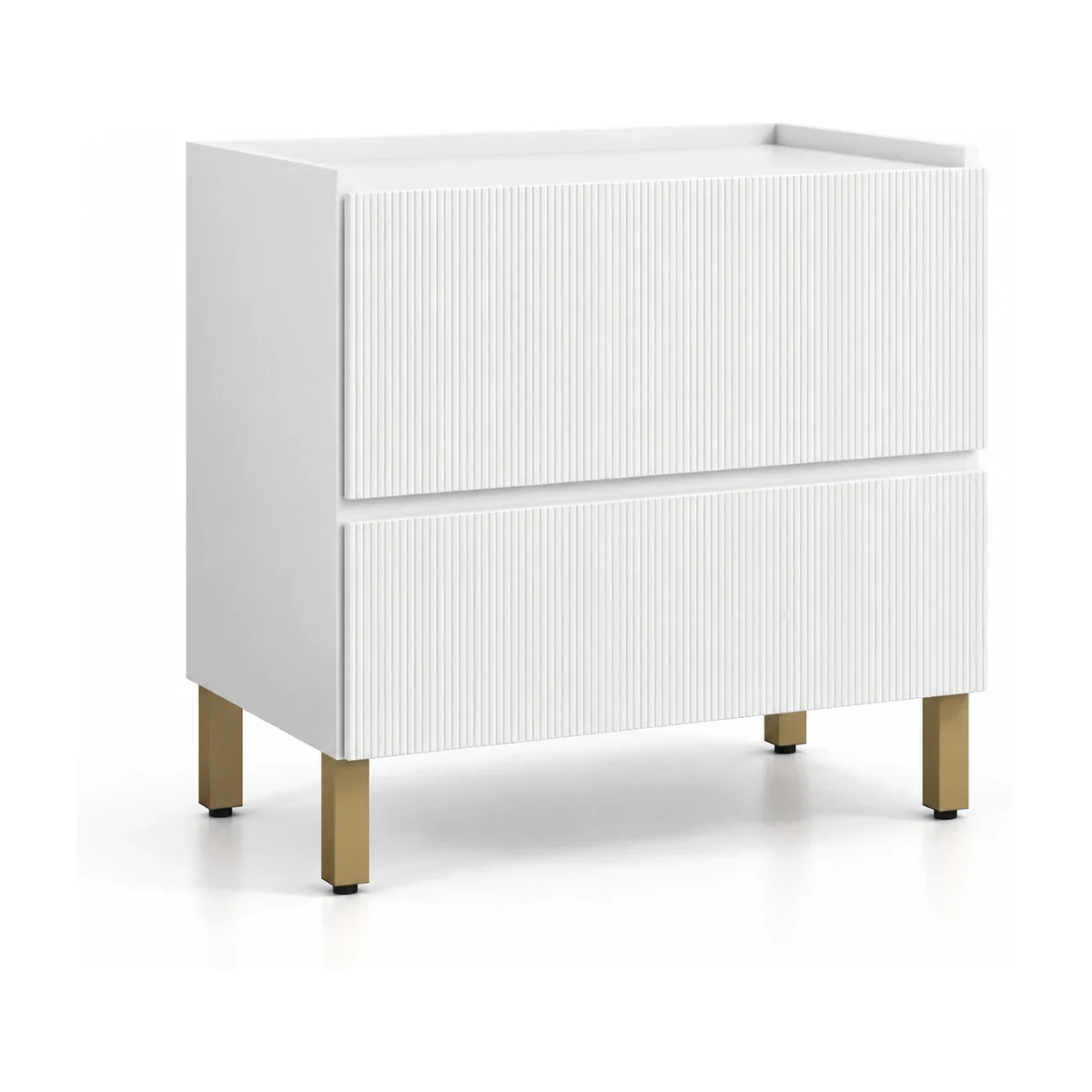 Balcão de cozinha Kits Paraná Art 80 cm com 1 porta basculante, 1 gaveta e tampo em branco e ártico, vista em 3/4