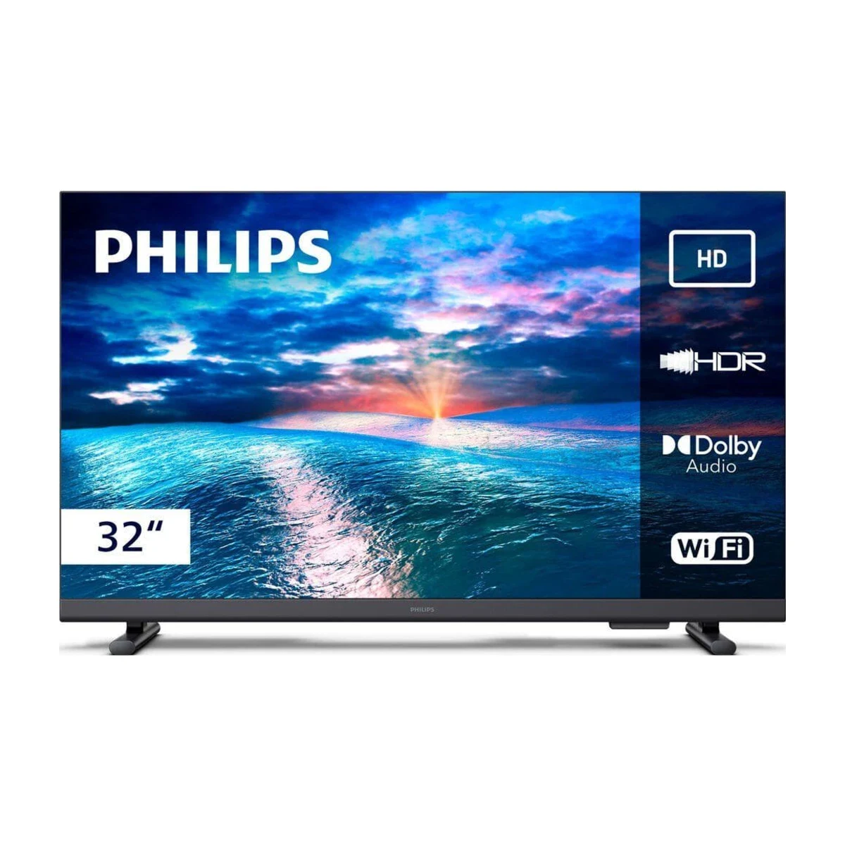 Smart TV Philips 32 Polegadas HD Titan OS 32PHG6910 Preta Bivolt, foto de catálogo em fundo branco