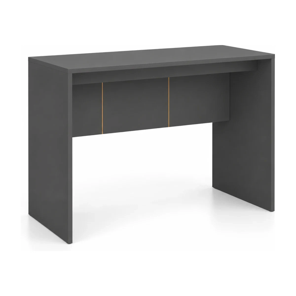 Escrivaninha Caemmun Cubic 90 cm na cor chumbo, fundo branco