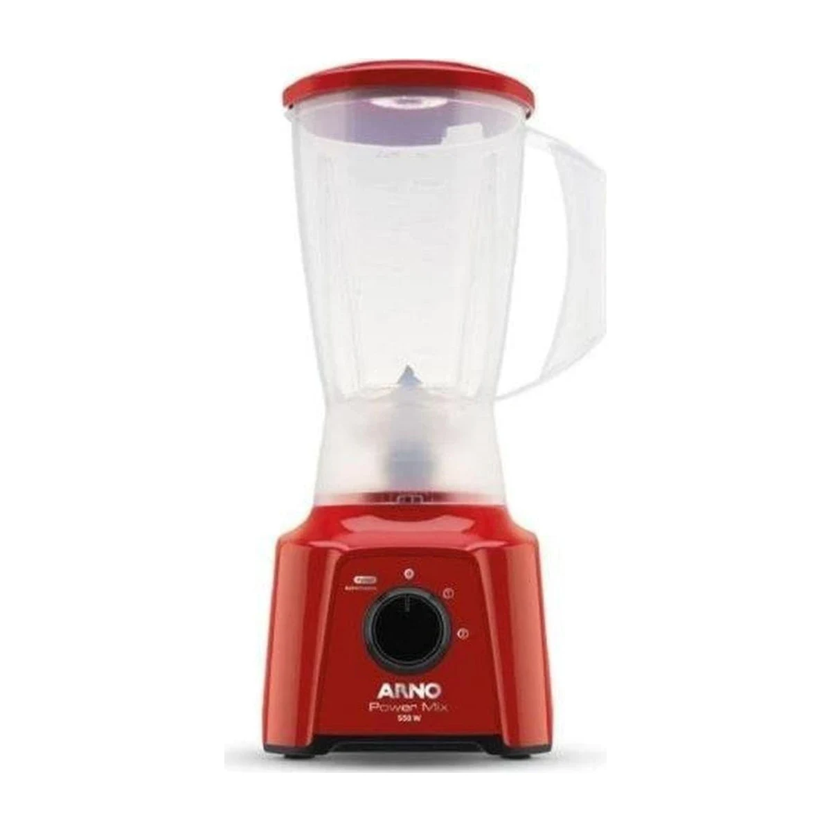 Liquidificador Arno Power Mix LQ11 550W 2 Litros Vermelho 220V, foto de catálogo em fundo branco
