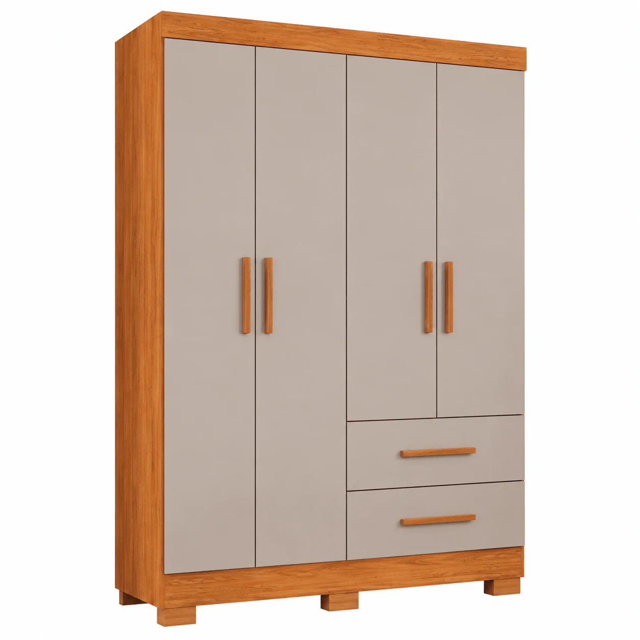 Guarda-roupa Solteiro Sallêto Estrela Premium 4 Portas