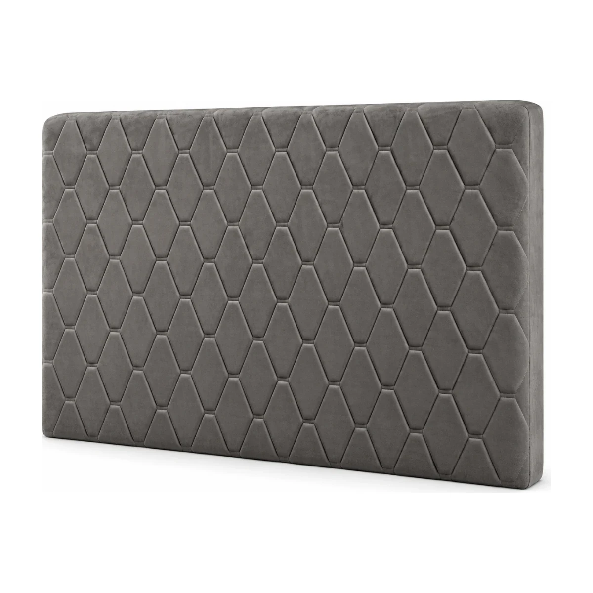 Cabeceira Eurosono Fenix Queen Suede Titânio 158 x 124 cm, foto de catálogo em fundo branco