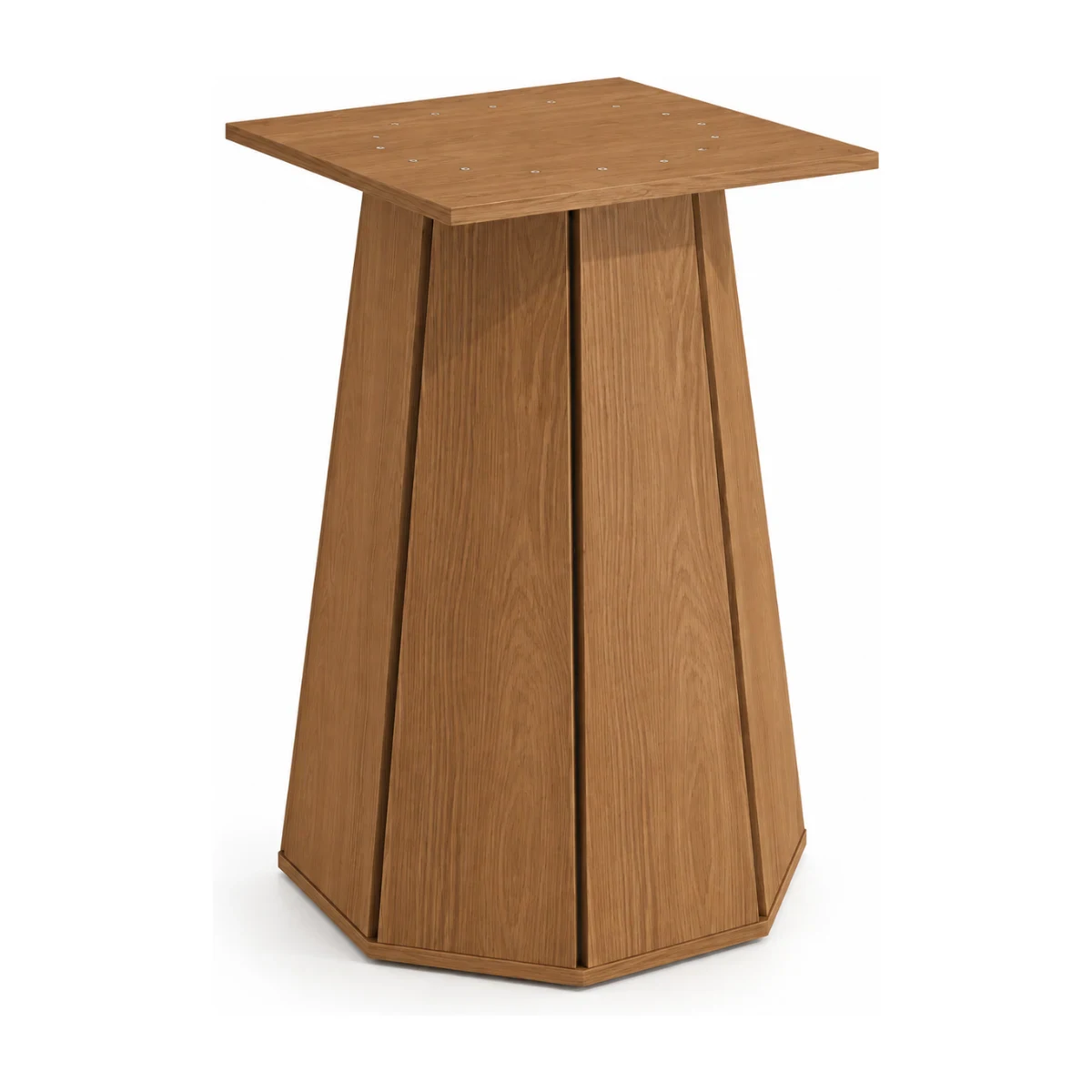 Base para mesa de jantar Kappesberg Jade em madeirado canela, sem tampo, fundo branco