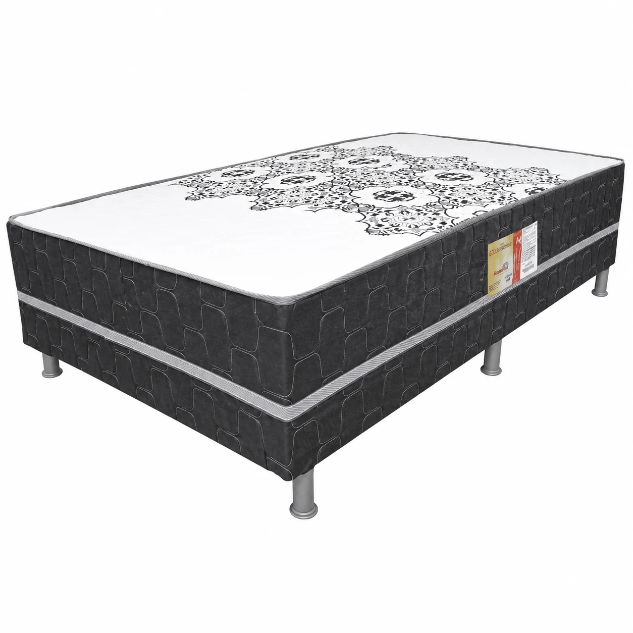 Unibox Selecto Anatomic Solteiro 88x188x41 cm Cinza