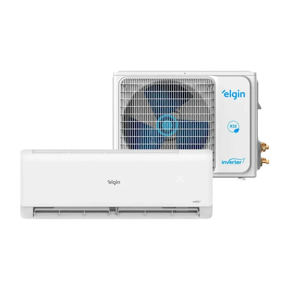 Ar-Condicionado Split Elgin Eco Inverter II 24.000 BTUs Frio Wi-Fi 220V Branco, foto de catálogo em fundo branco