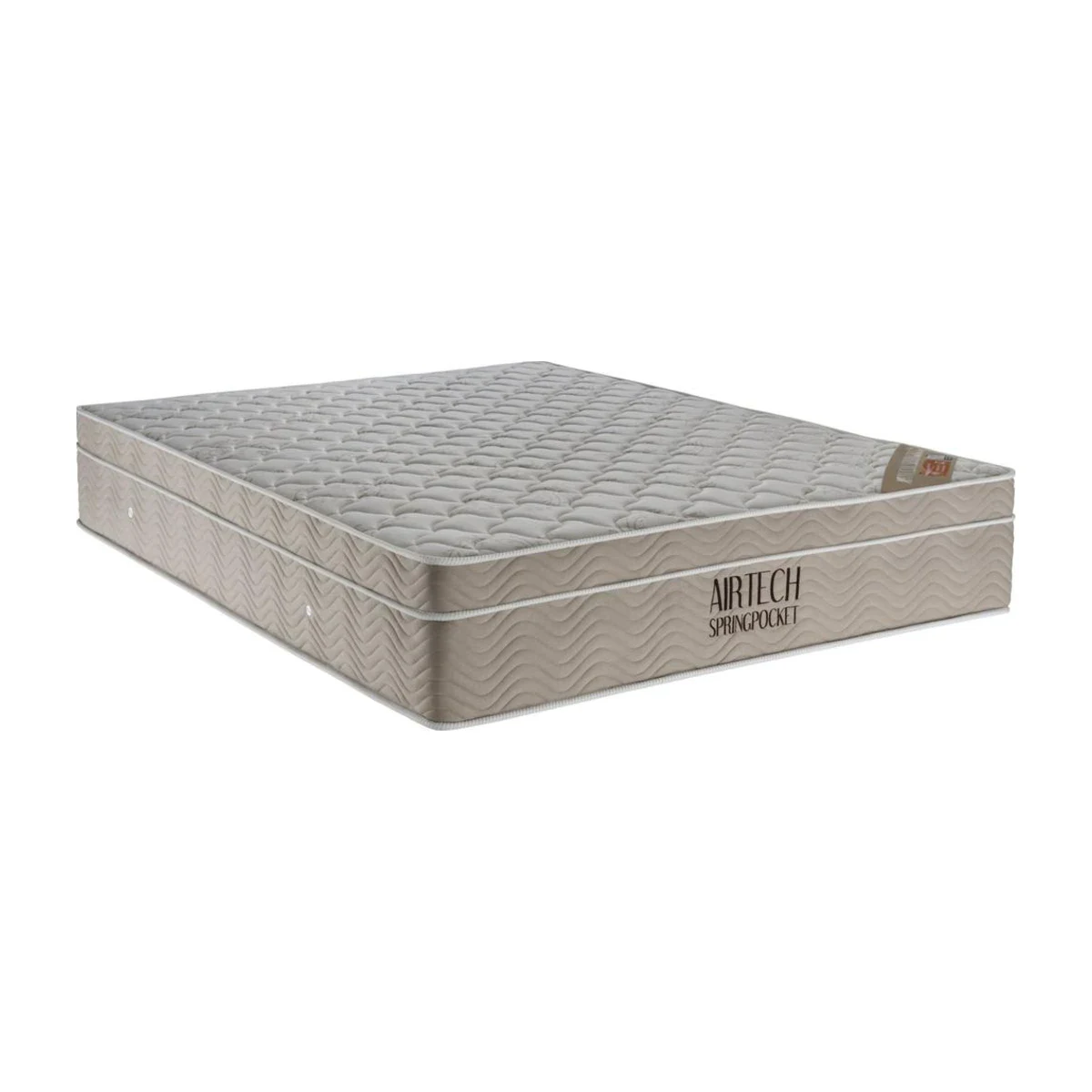 Colchão Ortobom Airtech Spring Pocket Molas Ensacadas Solteirão 88x188x25 cm, foto de catálogo em fundo branco