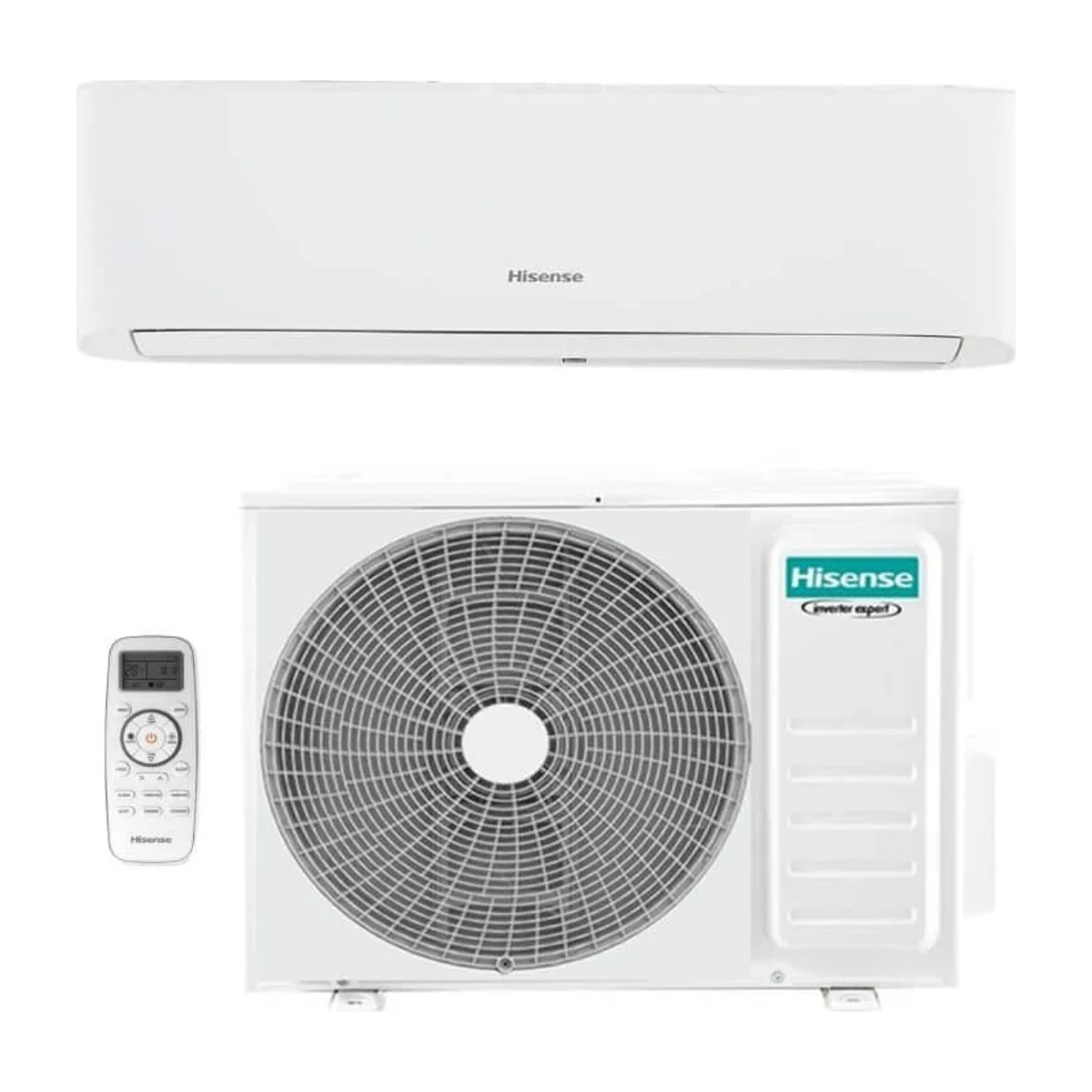 Ar-Condicionado Split Hisense Eco Plus 12.000 BTUs Inverter Frio 220V, foto de catálogo em fundo branco