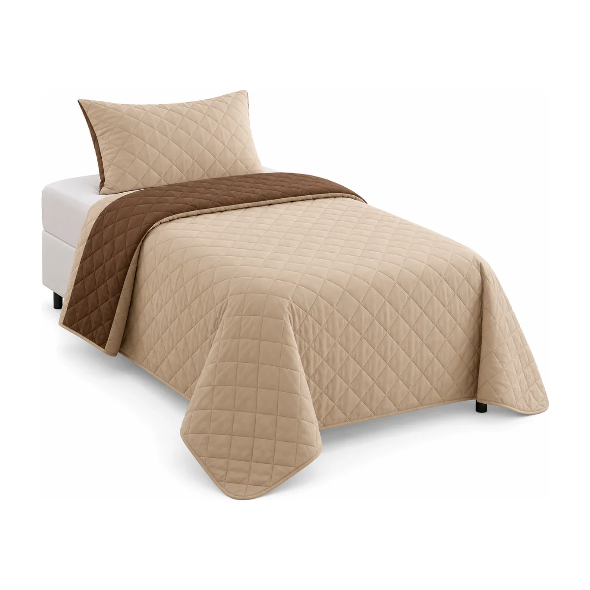 Colcha Tekshine matelassê dupla face solteiro