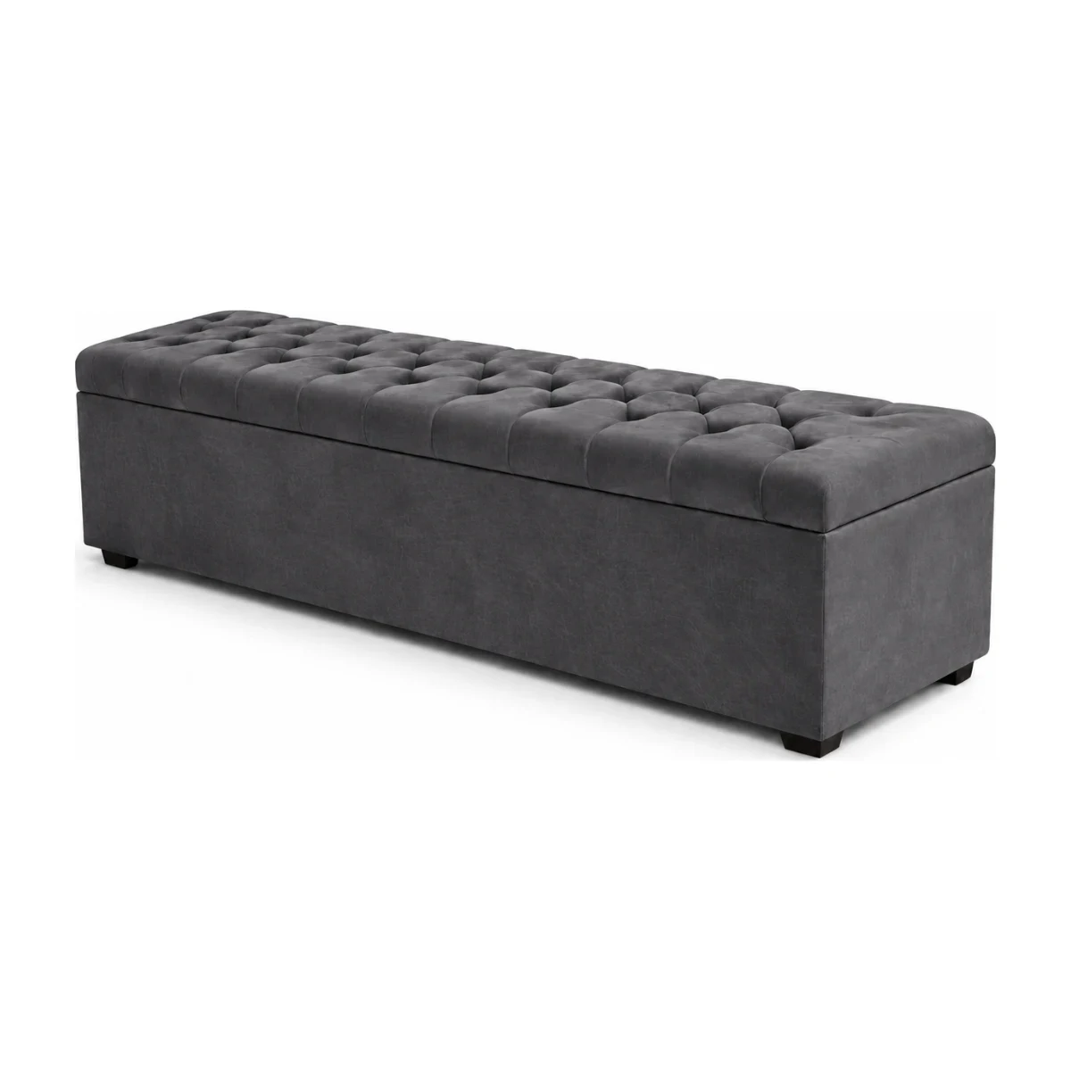 Recamier baú Tekshine king 193 cm veludinho pavemont 8 com tampo capitonê