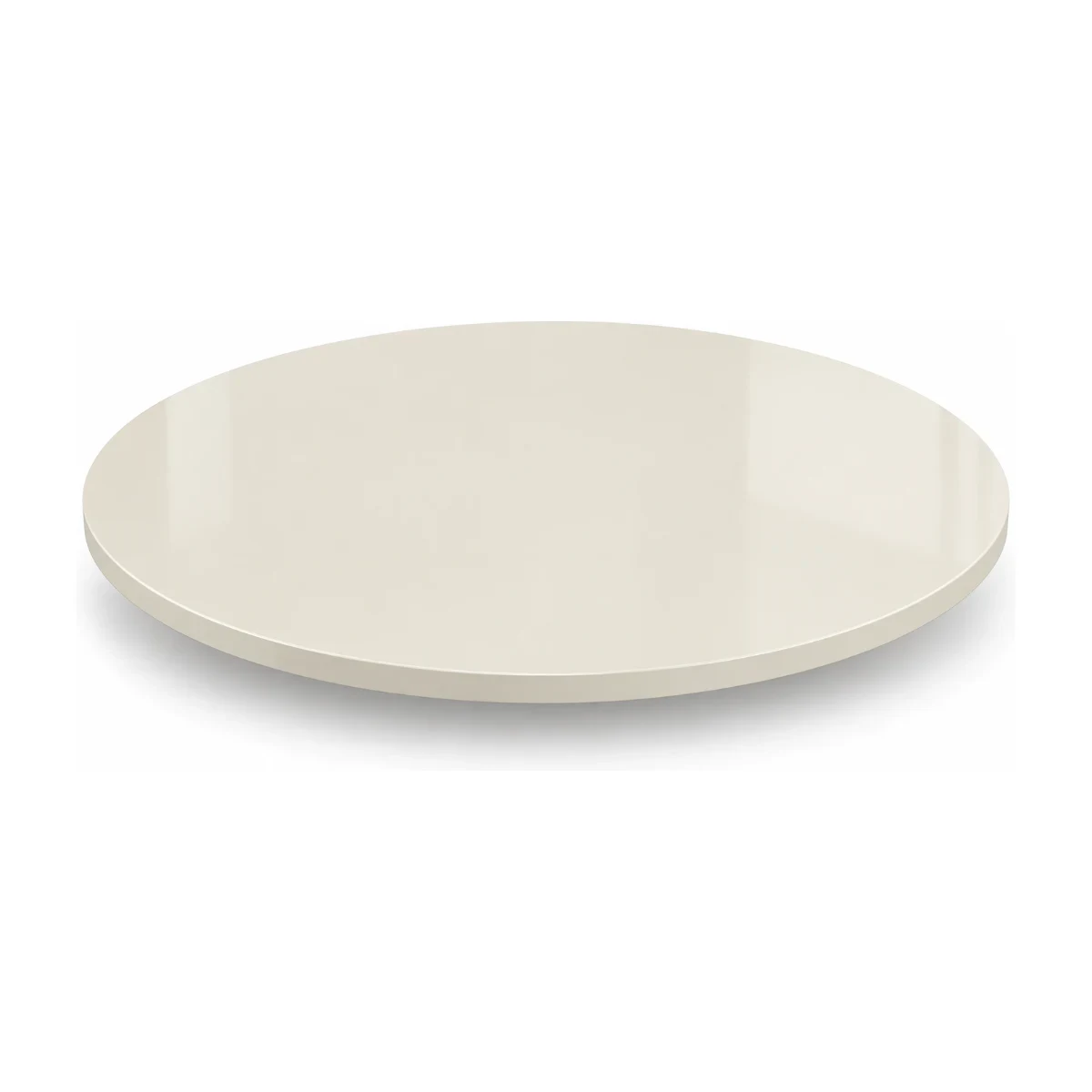 Tampo redondo Kappesberg 105 cm com vidro off white, fundo branco