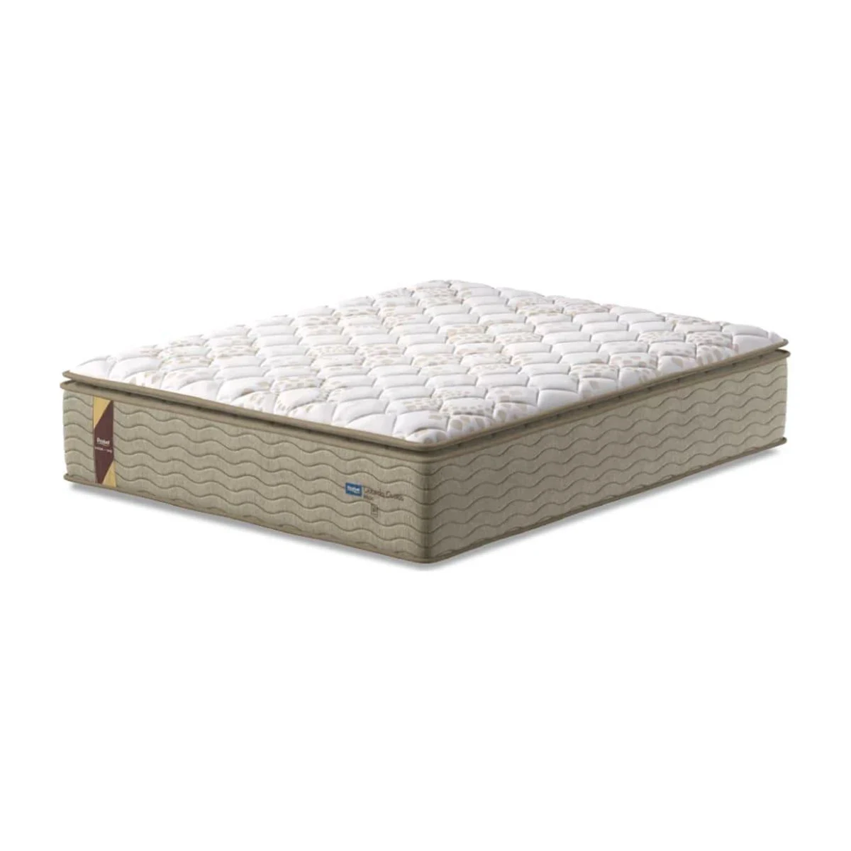 Colchão Probel Guarda Costas Max Molas Pillow Top Casal 138x188x40 cm, foto de catálogo em fundo branco